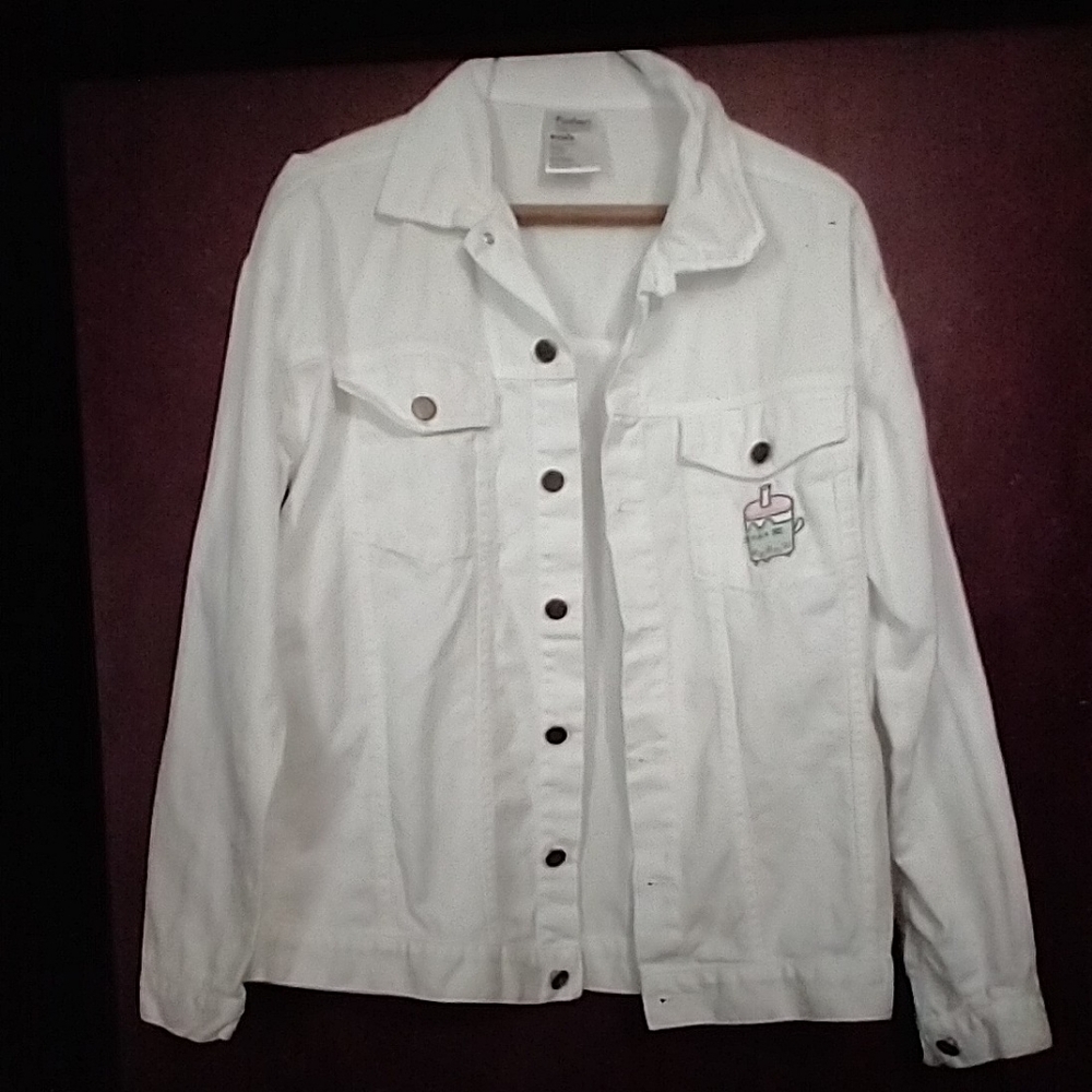 Pusheen White Denim Jean Jacket Bobasheen Bubble Exclusive Women SM